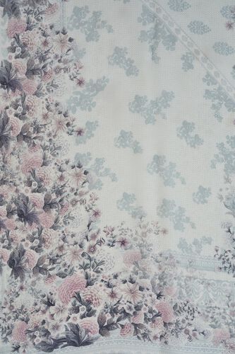 Altan Printed Silk Stole - Powder Blue, Powder Blue, image 3